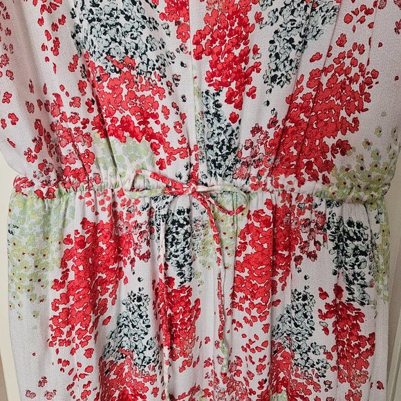 Lucky Brand Maxi Dress Spring Summer Floral Sleeveless V-Neck Flowy - Size L - Picture 2 of 5